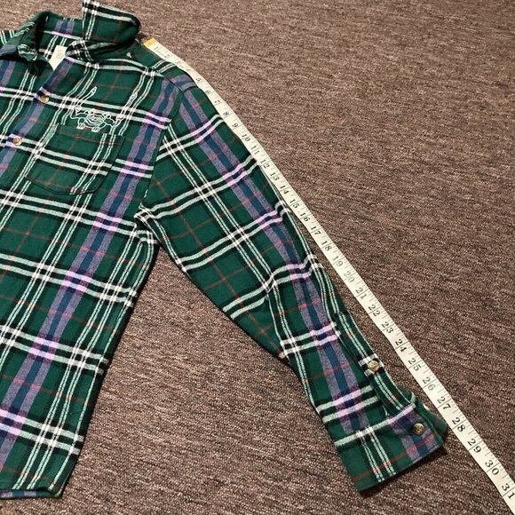 Disney World Haunted Mansion Flannel Shirt Size Small Cakeworthy Green Plaid - Picture 7 of 8